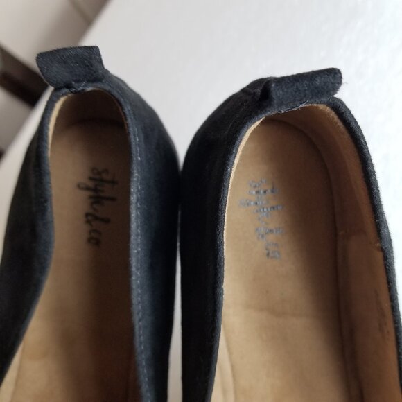 Style & Co Black NOLAA Faux Suede Women's Flats Size 11 NWOT - Picture 3 of 5